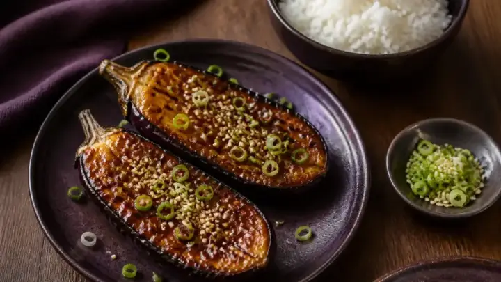 Miso Aubergine with Rice